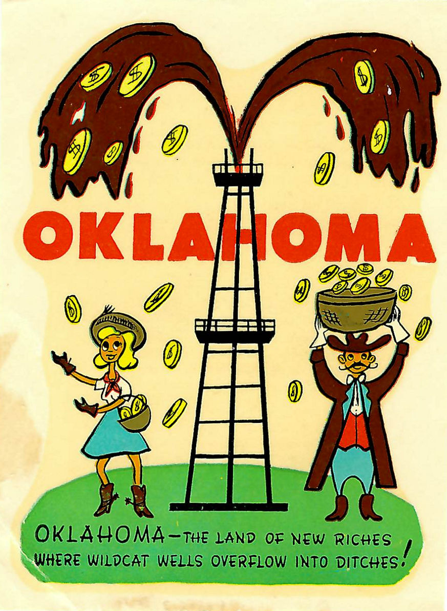 (image for) Oklahoma (3) Everything's Going Okay Vintage Vacation Sticker